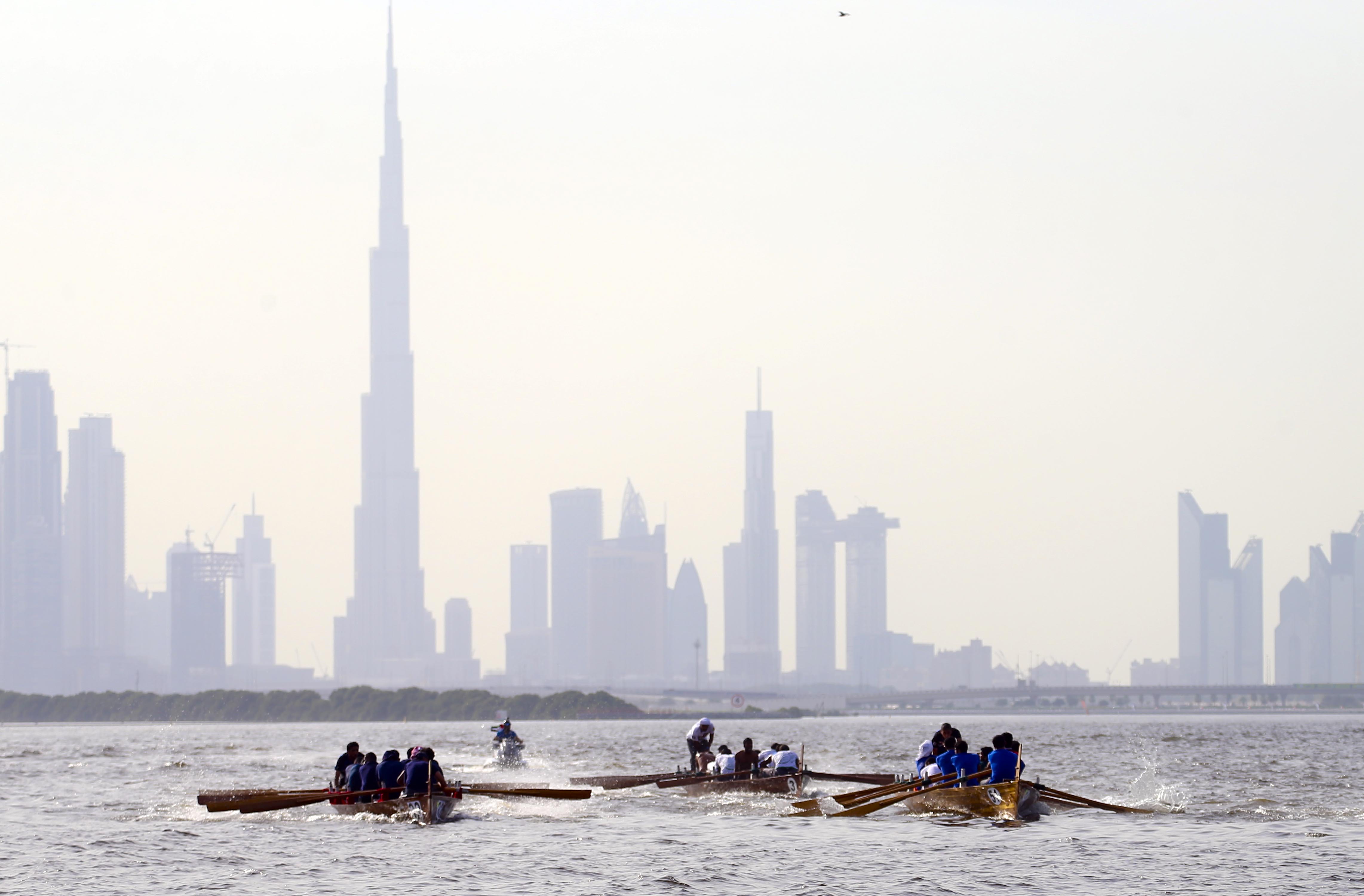 First Round of the Dubai Traditional Rowing Race on Friday