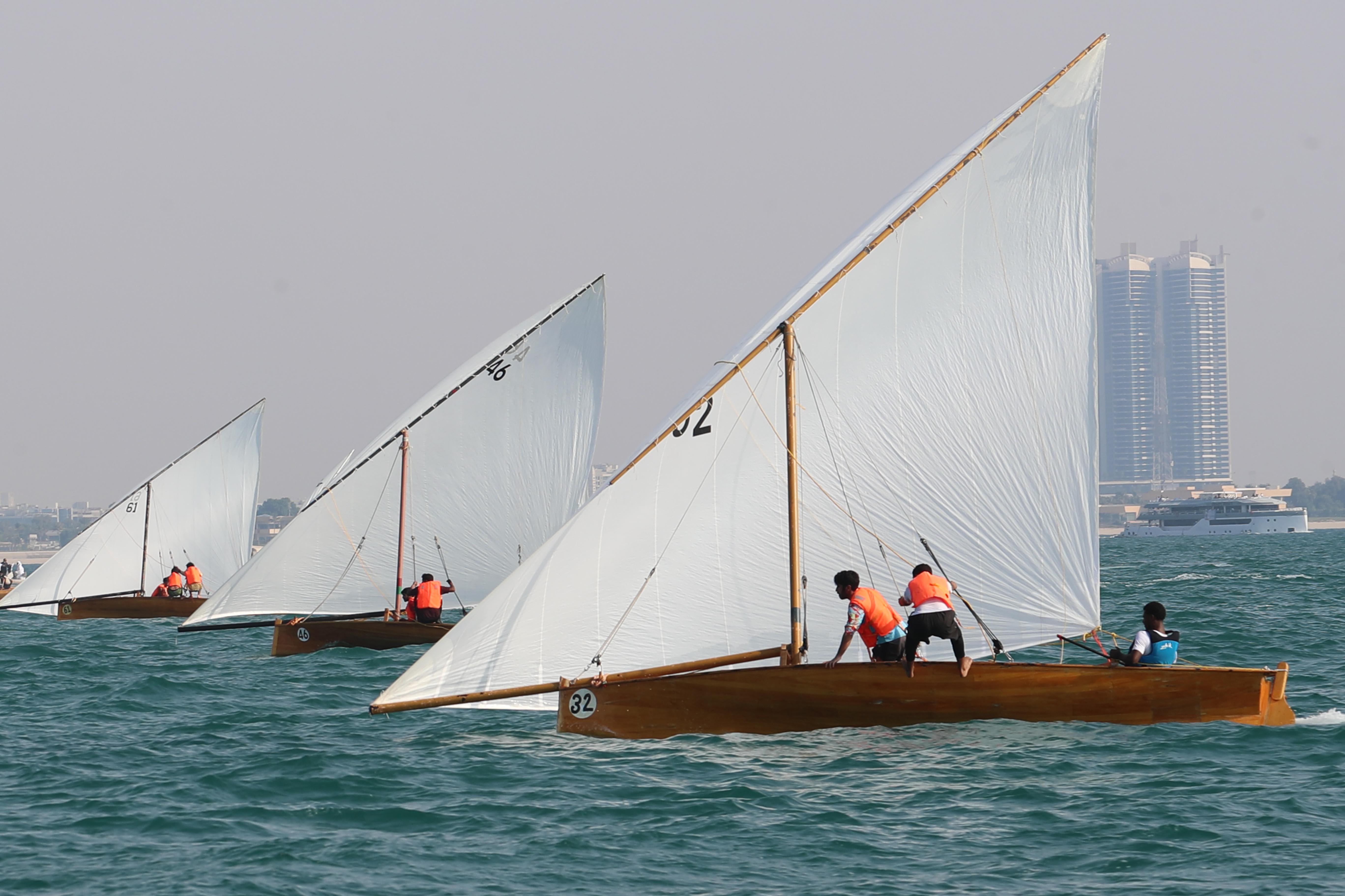 Dubai Traditional Dhow Sailing Race (22ft) at Jumeirah Beach today