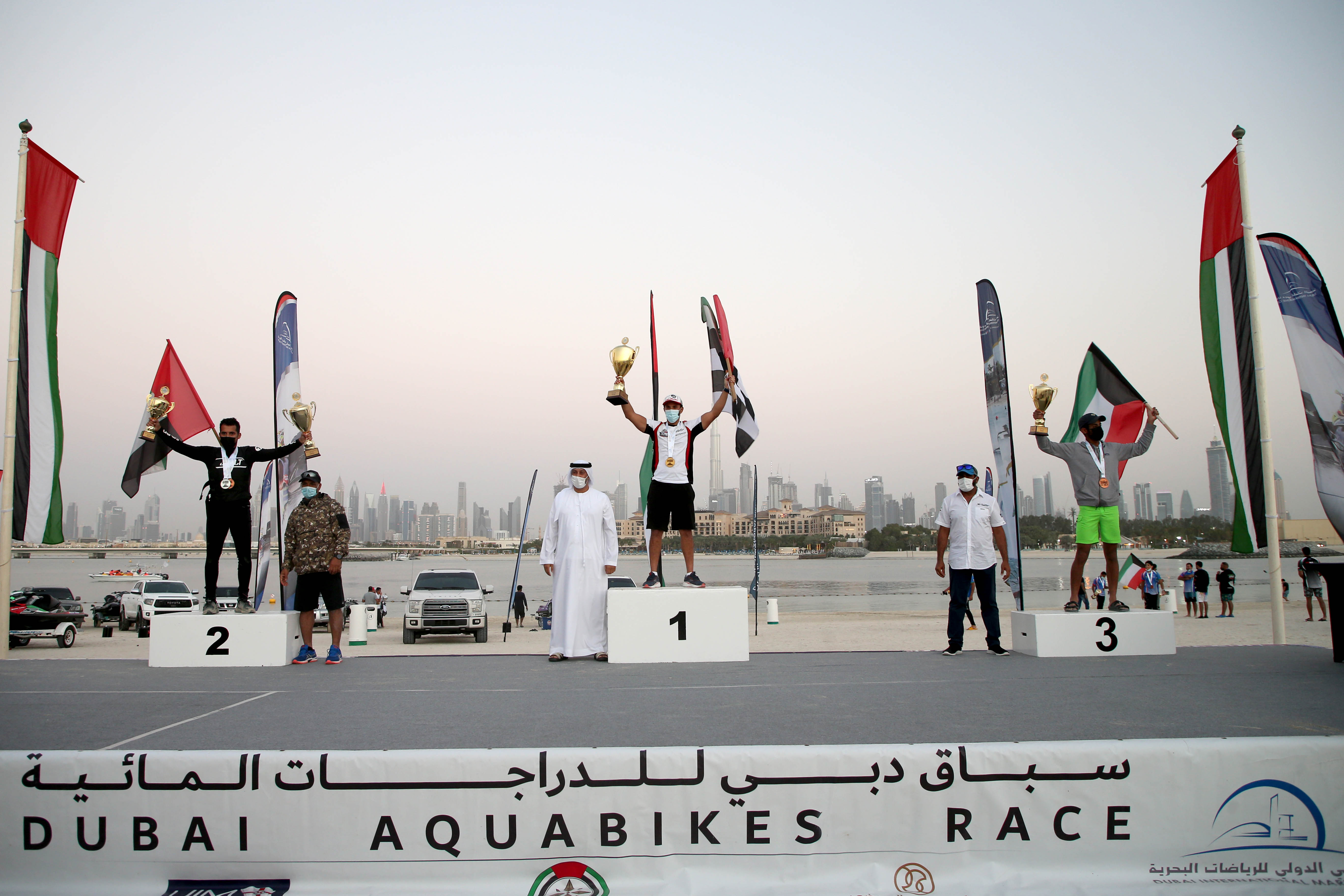 Emirati Champion dominates the opening round of the International Aquabike Race e