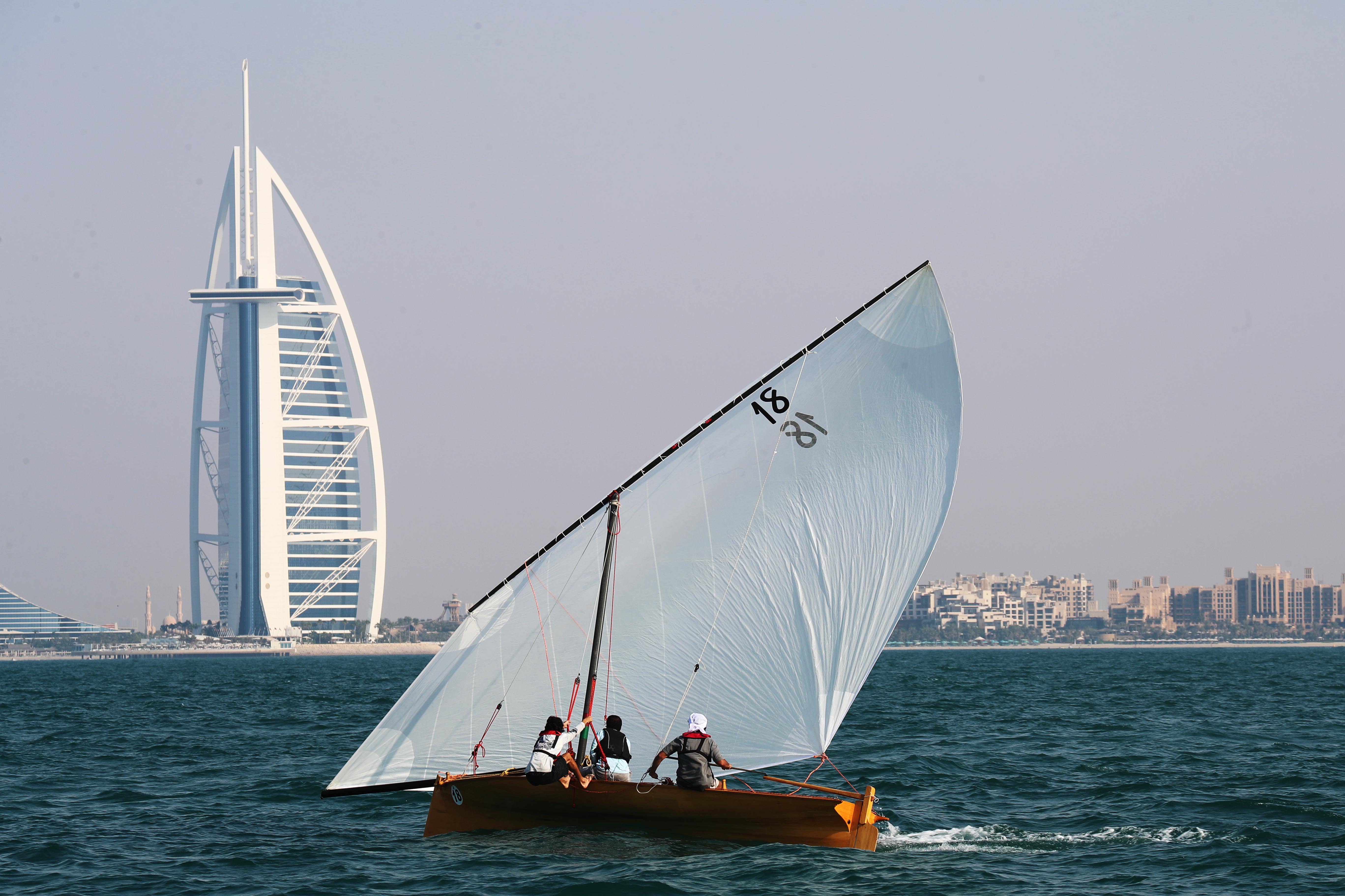 Dubai Traditional Dhow Sailing Race (22ft) in Jumeirah Beach Today