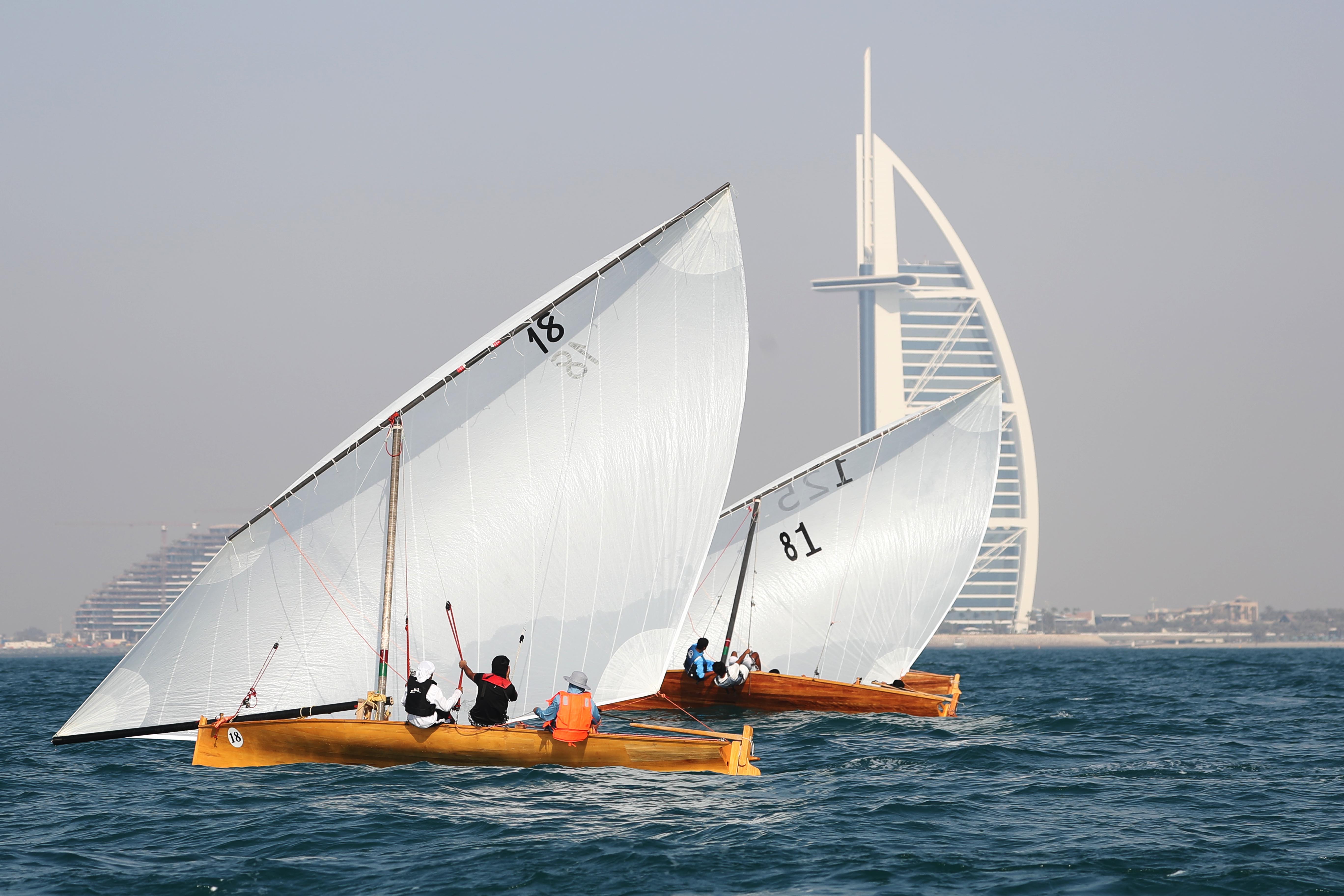 40 Boats to Compete for the 22ft Dhow Race in Jumeirah Shore Today