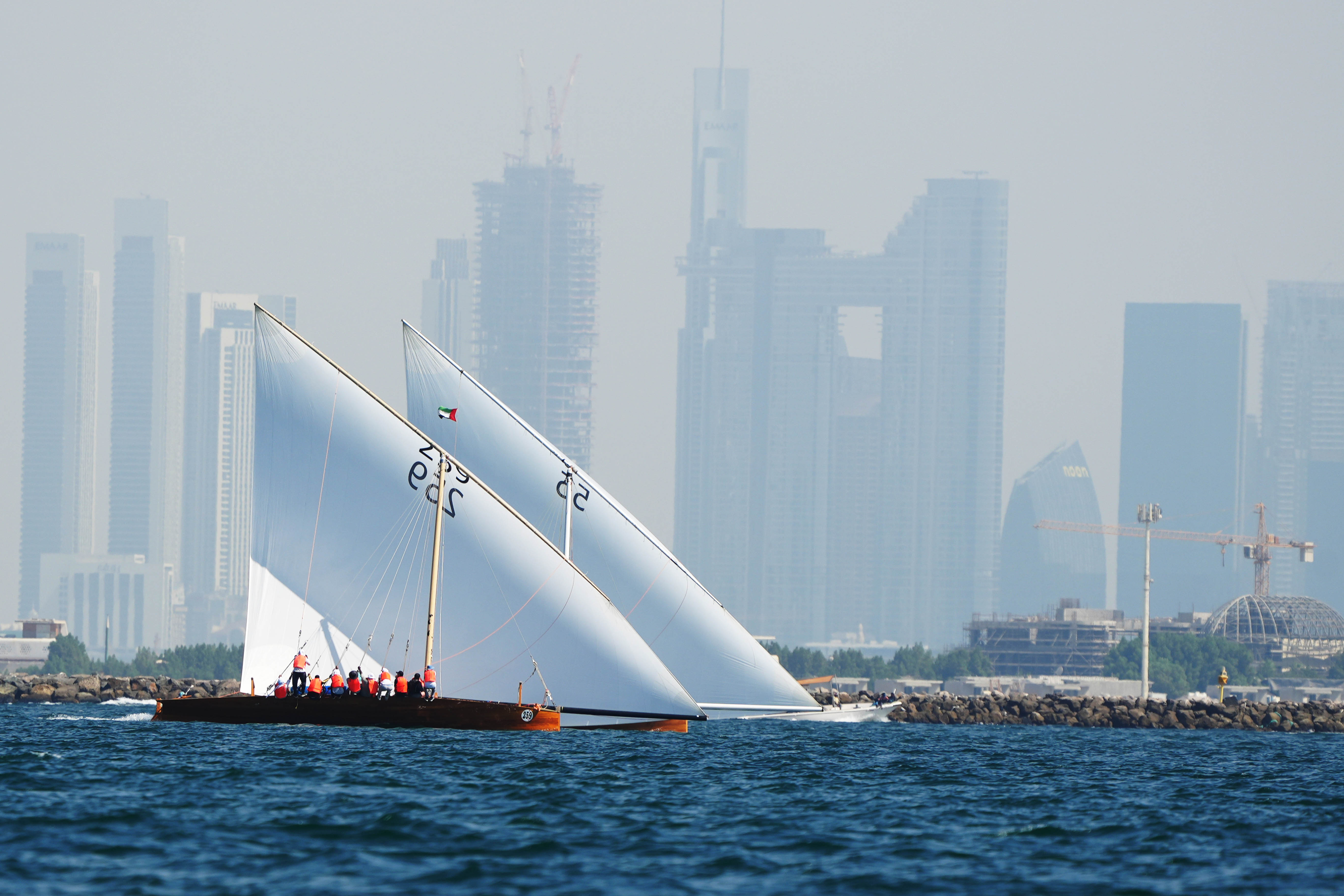 43ft Dubai Traditional Dhow Sailing Race Sets Sail on Dubai Shore Today
