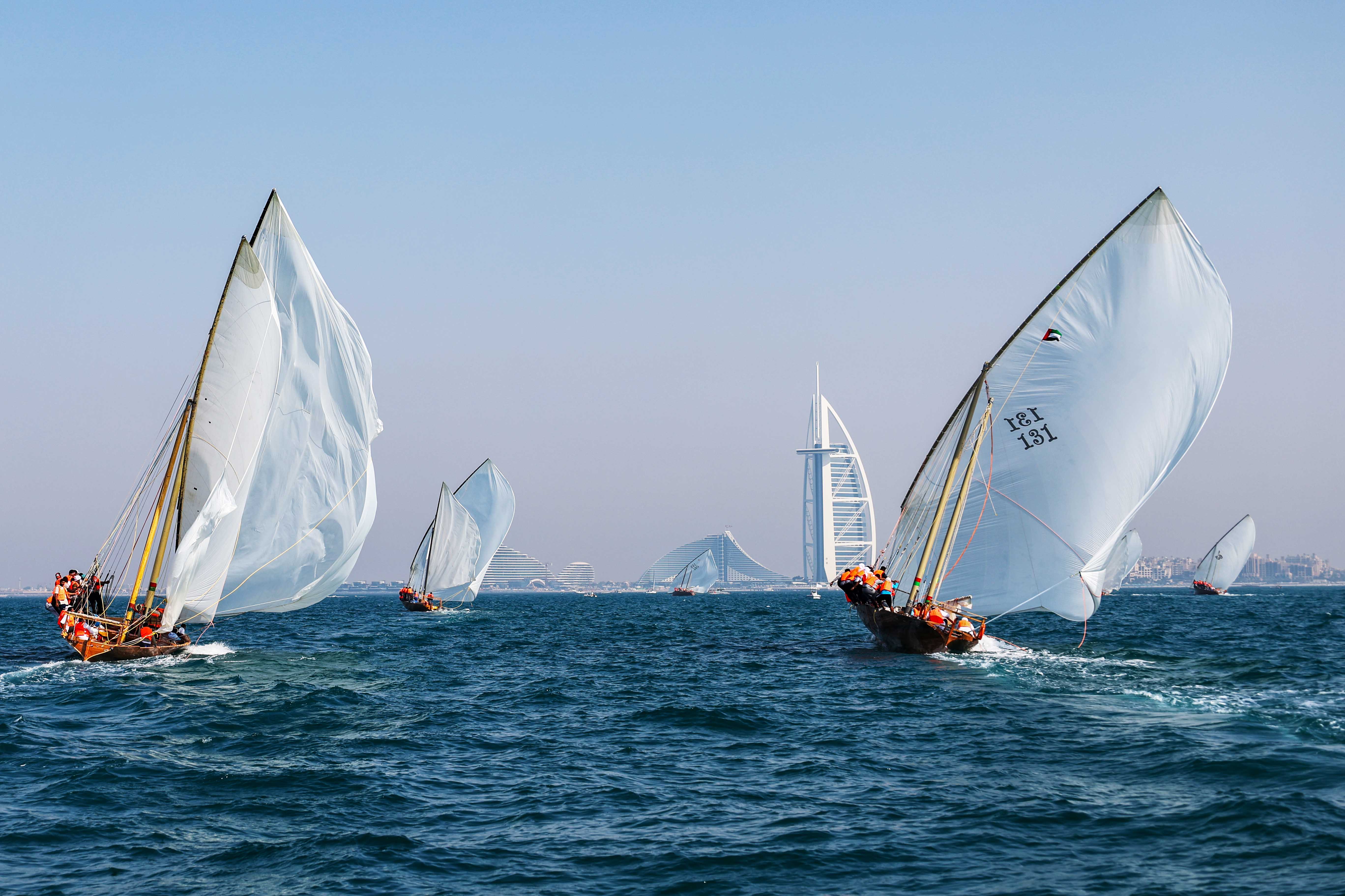Dubai Traditional Dhow Sailing Race (60ft) Sails on Dubai Shore this Saturday
