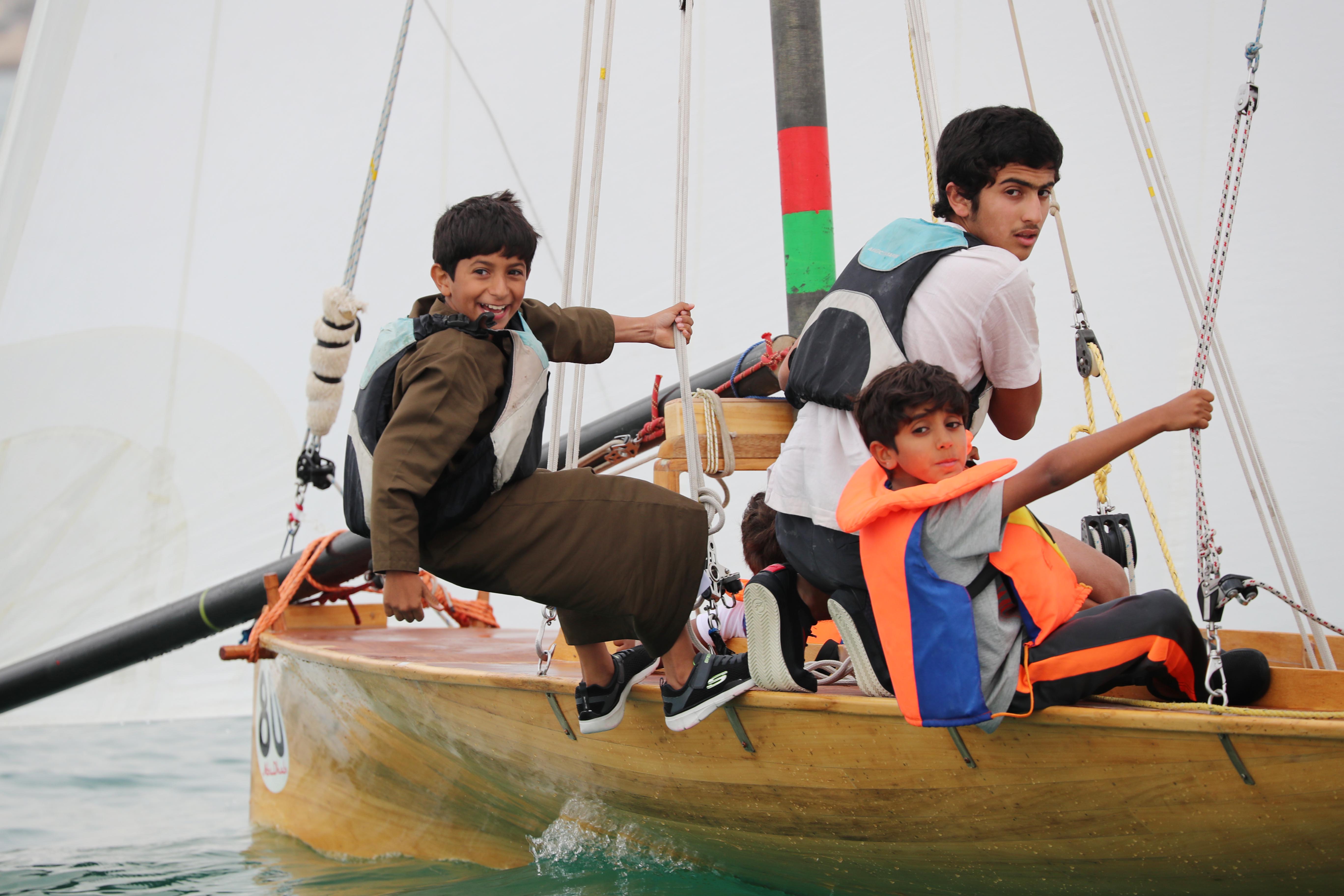 "Al Serb" 80 leads 22ft Dubai Traditional Dhow Sailing Race